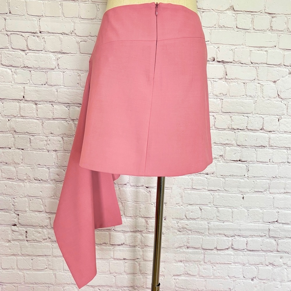 ZARA Dusty Rose Asymmetric Side Draping Mini Skirt—NWT—M - Picture 8 of 14